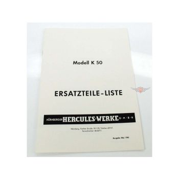 Spare parts list Parts catalog for Hercules K 50 Edition 1963