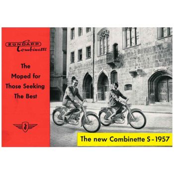 Zündapp new Combinette S-1957 original brochure A5 English component features for vehicle brand vehicles String