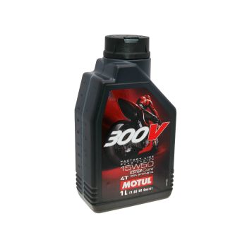 Motul engine oil 4-stroke 4T 15W50 300V Factory Line Road Racing 1 Liter