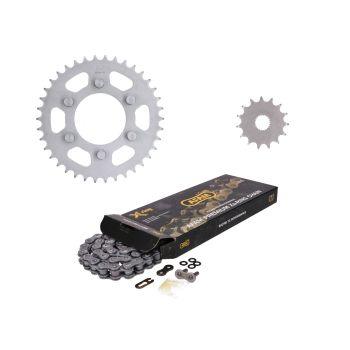 chain kit AFAM 15/38 teeth for Aprilia AF1 125 Futura / Sport / Europa