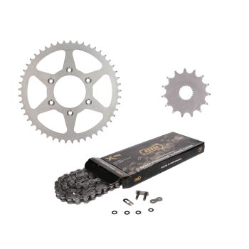 chain kit AFAM XS-Ring 15/49 teeth for Aprilia RX125 08-10