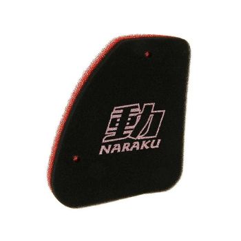 air filter foam insert Naraku double layer for Peugeot vertical