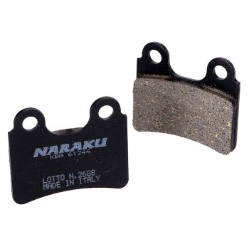 brake pads Naraku organic for Italjet Jet-Set, Peugeot Elystar, Yamaha DT
