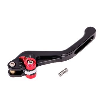 brake lever Puig 3.0 front adjustable, short - black red