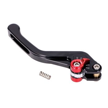 clutch lever / brake lever Puig 3.0 rear adjustable, short - black red