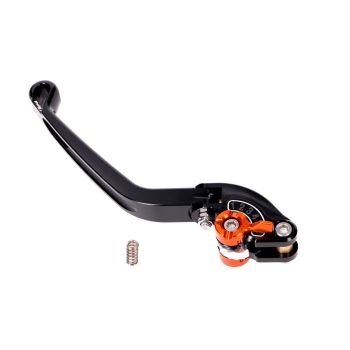 clutch lever / rear brake lever Puig 2.0 adjustable, folding - black orange