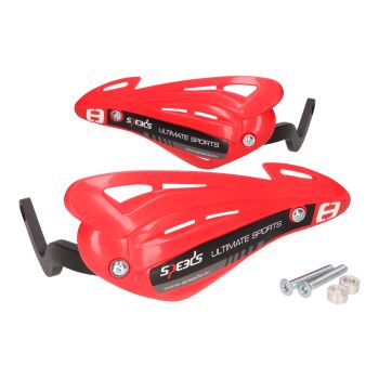 handguards / hand protector set Speeds red for handlebar with M8 inside thread