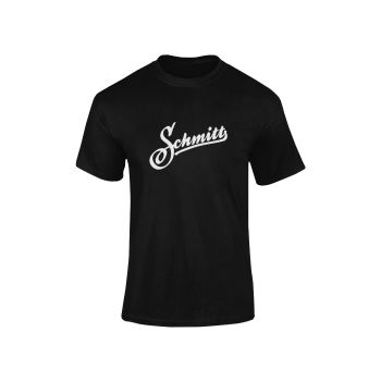 t-Shirt Schmitt Logo, black 100% cotton unisex - size L