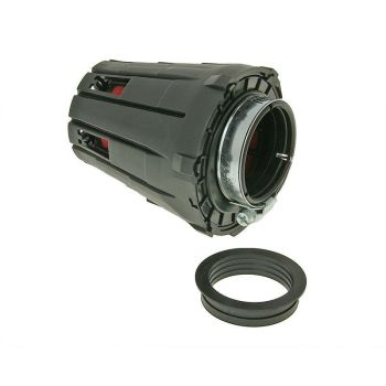 air filter boxed racing 39-45mm straight version (incl. adapter) red filter, black housing