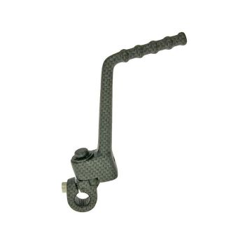 kickstart lever aluminum carbon-look for Derbi EBE, D50B0