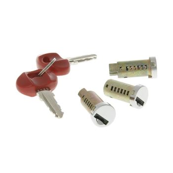 steering lock / 3 lock barrel set for Piaggio TPH NRG, Vespa PX