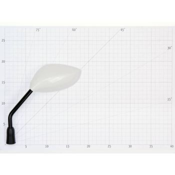 mirror Sport right, M8 / M10 oval white - universal
