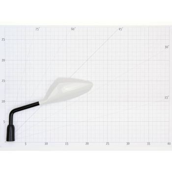 mirror Sport right, M8 / M10 triangle white - universal