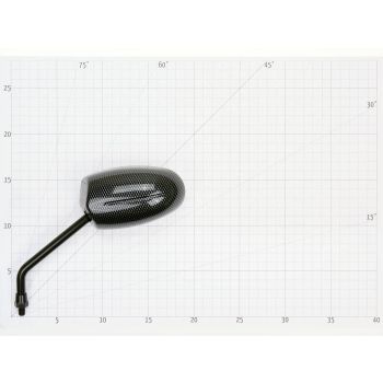 mirror F1 Round Style left side M10 carbon look