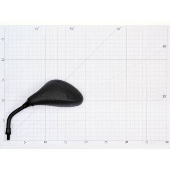 mirror flash carbon look left, M8 short thread