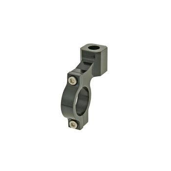 mirror mounting clamp aluminum M10 right-hand thread for 22mm handlebars - black
