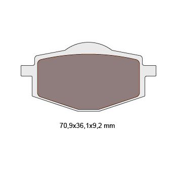 brake pads organic for Yamaha Cygnus, TZR, MBK Flame, X-Power = NK430.22