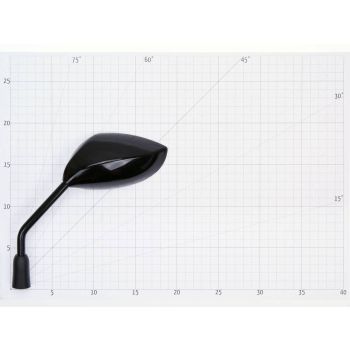 mirror Sport left side M8 / M10 thread (adapter) oval black