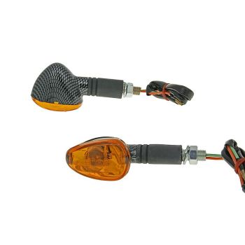 Suunanäitaja kompl.M10 carbon-Look Doozy oranž, pikk