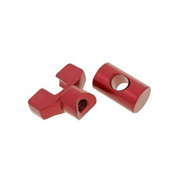 brake cable adjuster set M6 thread aluminum red - universal