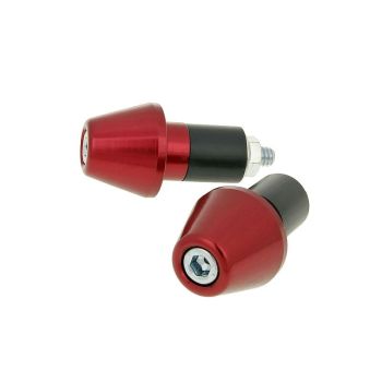 handlebar vibration dampers / bar ends short 17.5mm - red