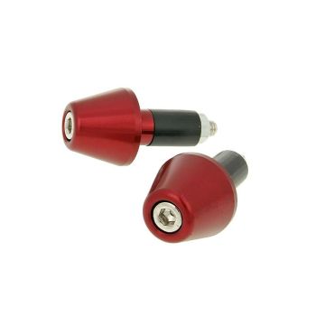 handlebar vibration dampers / bar ends short 13.5mm - red