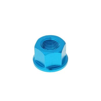 esiratta lukk / teljemutter alumiinium sinine anodeeritud M12x1.75