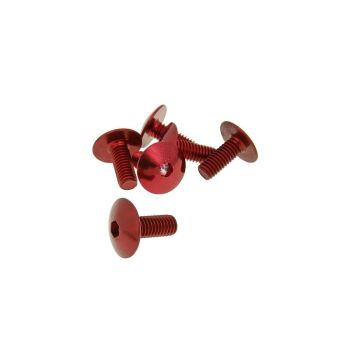 Poldid 6tk Plastik punane - M6x15