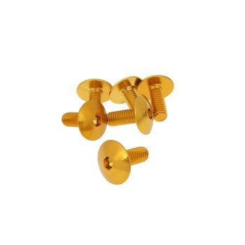Poldid 6tk Plastik kuld - M6x15