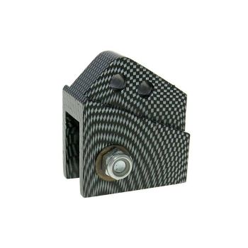 shock extender CNC 2-hole adjustable mounting - carbon look for Peugeot vertical