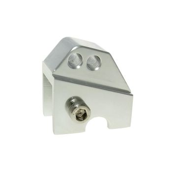shock extender CNC 2-hole adjustable mounting - platinum look for Piaggio