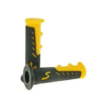 handlebar rubber grip set sport yellow