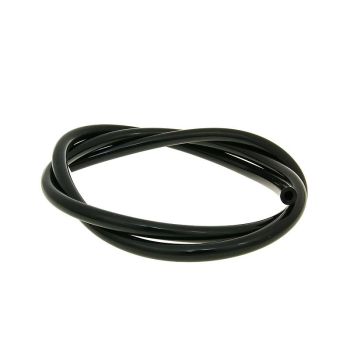 fuel hose black chloroprene rubber 1m - 4mm inner, 8mm outer diameter