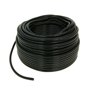 fuel hose black chloroprene rubber 50m reel - 4mm inner, 8mm outer diameter
