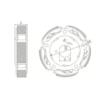 clutch Maxi for Yamaha Majesty 400 07-08
