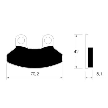 brake pads organic for SYM 50, 125, 150, 200