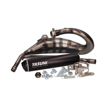 exhaust Yasuni Cross HM MAX black for Aprilia RX, SX, Derbi R, SM, Gilera RCR, SMT