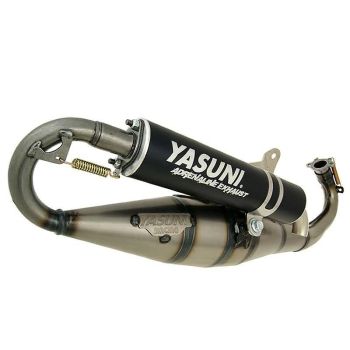 exhaust Yasuni Carrera 16 black for Piaggio