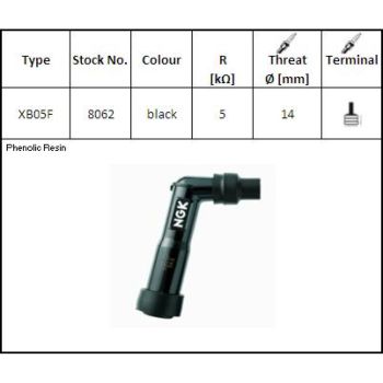 NGK SPARK PLUGS SPARK PLUG CAP XB05F