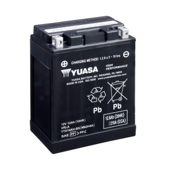Yuasa Battery, YTX14AH-BS (wc) factory activated