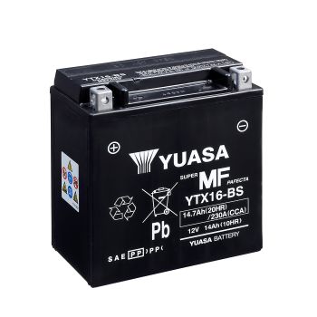 Yuasa akku,  YTX16(WC) filled with acid (4)