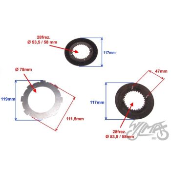 Siduri friktsioon- ja metallkettad Lifan go-kart 160/200