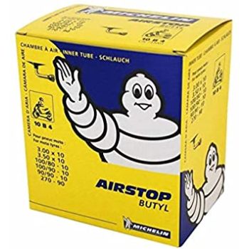 Michelin Scooter Tube 3.00-10, 3.50-10, 90/90-110/80-10, 10B4  VALVE 1202
