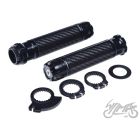 Gripid 22/24mm, rullgaasile Leoshi 658T - must/carbon
