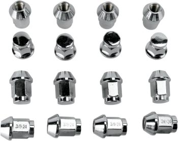 LUG NUT CHR 3/8 TAPR 16P
