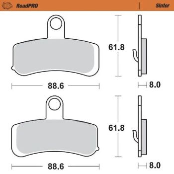 BRAKE PAD SINTER ROAD