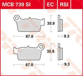 BRAKE PAD TRW MCB739RSI