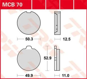 BRAKE PAD TRW MCB70