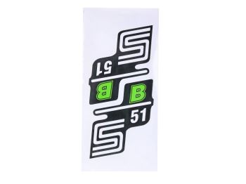 logo foil / sticker S51 B green for Simson S51