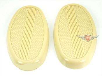 Tank knee cushion set white for Kreidler Florett egg tank Super 4 Super 5 TS